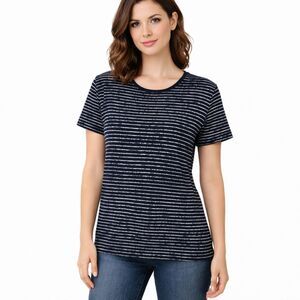 ATM Anthony Thomas Melillo Striped Tee Shirt Blue White M
